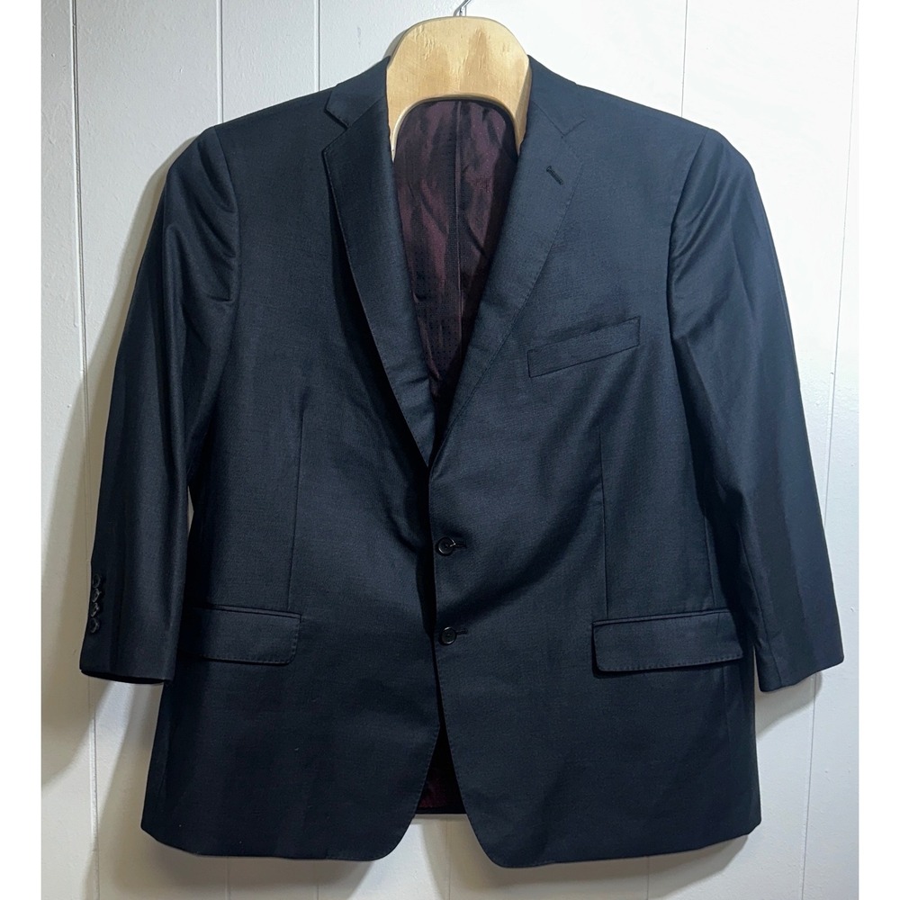 Brooks Brothers Mens Navy Blue 100% Wool Custom Tailord 2-Button Blazer IBB56582